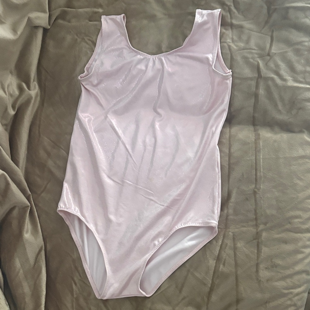 Kids Light Pink Shimmer One-Piece Leotard